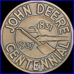 1837 1937 John Deere Centennial 3 Paperweight Medal Dealer Steel Plow Kilenyi