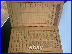 1886 John Deere Co Farmers Pocket Companion Calendar Antique Ledger Plow Sign