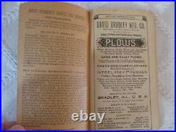 1898- David Bradley Mfg- Plows-farmer Pocket Ledger Annual-96 Pages- Farm Ag-6
