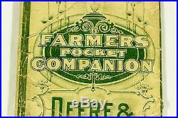 1902 John Deere Farmers Pocket Companion Webber Minneapolis Tractor Plow Manual