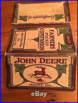 1907 John Deere Plow Co. St. Louis Missouri. Pocket Ledger