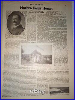 1907 John Deere The Furrow Magazine July Farm Journal Antique Plow Ads Rare