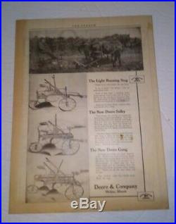 1907 The FURROW Magazine John Deere Autumn Farm Journal Antique Plow Ads Rare