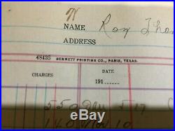 1915 Paris Texas Lamar County Bank Ledger John Deere Plow Company / Americana