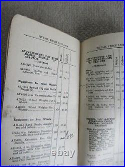 1936 John Deere Retail Price List Catalog D Tractors Plow Combine Farm Implement