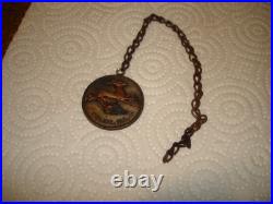 1937 JOHN DEERE 4 LEGGED DEER WATCH FOB ADVERTISING Steel Plow Centennial