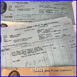1944-45 John Deere Plow Company Paperwork Invoices Packing List Freight Sheets