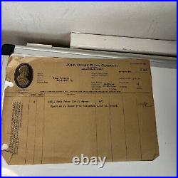 1944-45 John Deere Plow Company Paperwork Invoices Packing List Freight Sheets