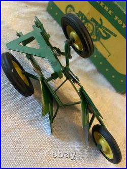 1950s ESKA John Deere 2Btm Toy Plow 1/16 Die-Cast with Original Box VINTAGE RARE