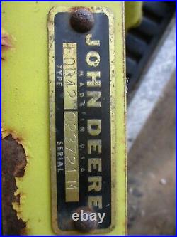 1963 to 1967 JOHN DEERE 110 112 ROUND FENDERED GARDEN TRACTOR 42 SNOW PLOW BLADE