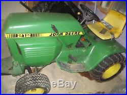 1979 John Deere 212 Tractor with Snow Plow and Snow Blower