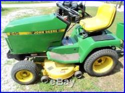 1993 John Deere 245 20hp Riding Mower Tractor Cultivator Plow Weight 38