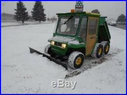 1998 john Deere 6x4 gator only 1759 hrs diesel motor, dump bed, cab, plow