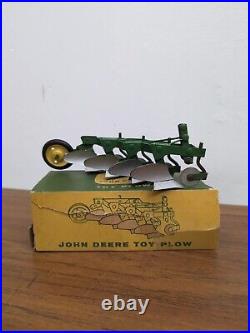 1/16 Eska Farm Toy John Deere 4 bottom plow Tractor Implement With Box