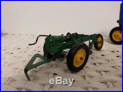1/16 Eska Farm Toy John Deere B Tractor & 2 Bottom Plow