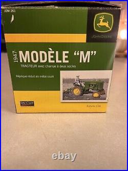 1/16 John Deere M Tractor With 2 Bottom Plow