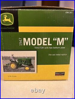 1/16 John Deere M Tractor With 2 Bottom Plow
