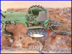 1/16 SpecCast John Deere M Tractor with Bottom Plow Weathered With Base