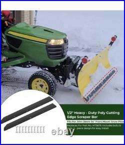 1/2 Heavy Duty Front Poly Cutting Edge Scraper Bar For 54 John Deere Snow Plow