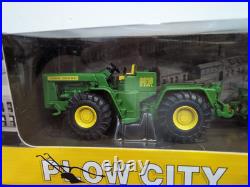 1/32 Ertl Toy John Deere 8010 Tractor With Plow Set 2009 Plow City Edition