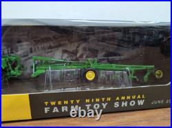 1/32 Ertl Toy John Deere 8010 Tractor With Plow Set 2009 Plow City Edition