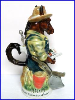 2002 John Deere Plow Horse Character Lidded Stein