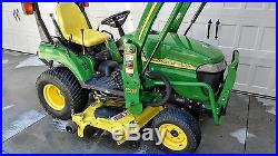 2008 John Deere 2305 4WD Tractor Loader Mower & Plow Blade Trades Accepted