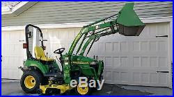 2008 John Deere 2305 4WD Tractor Loader Mower & Plow Blade Trades Accepted