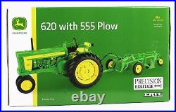 2022 ERTL 116 JOHN DEERE PRECISION HERITAGE 620 Tractor with555 Plow NIB