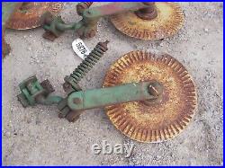20 rolling coulter hub & John Deere plow holder 24-3051 spring JD bracket mount