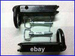 2 Western Ultra Mount Snow Plow Compatable Tow Hooks D Ring John Deere Pins