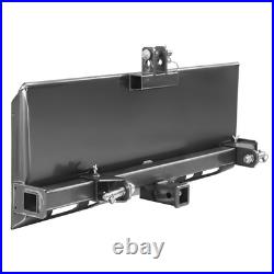 3/8 3-Point Attachment Adapter Hitch Adjustable Skid Steer Loader Tractor