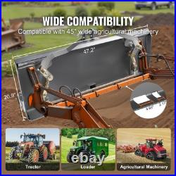 3/8 3-Point Attachment Adapter Hitch Adjustable Skid Steer Loader Tractor