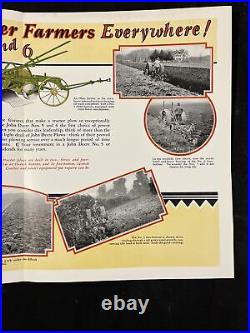 3 Vintage 1930 1931 John Deere Sales Brochures Spreader Plow Rake Moline ILL