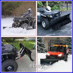 45 Inch ATV Snow Plow Heavy Duty Universal Snow Plow Kits for Pickup UTV ATV