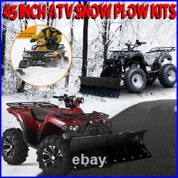45 Inch ATV Snow Plow Heavy Duty Universal Snow Plow Kits for Pickup UTV ATV