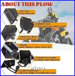 45 Steel Blade UTV Snow Plow Kit For Can Am 400/500/650/Kawasaki/Honda Pioneer
