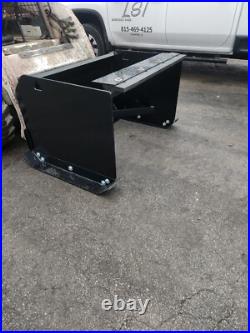 4' JDQA Snow Pusher Box Plow HD with back drag John Deere Quick Attach Tractor