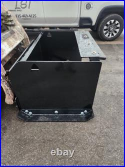 4' JDQA Snow Pusher Box Plow HD with back drag John Deere Quick Attach Tractor