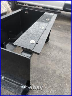 4' JDQA Snow Pusher Box Plow HD with back drag John Deere Quick Attach Tractor