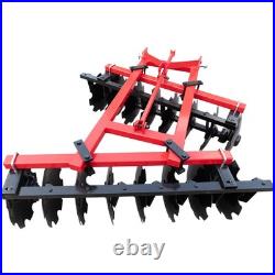 5 FT Notched Disc Harrow Plow 3 Point Cat 1 For Kubota John Deere Tractors
