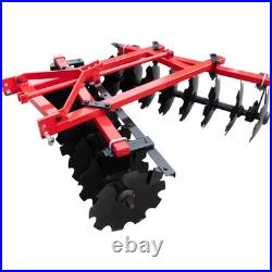 5 FT Notched Disc Harrow Plow 3 Point Cat 1 For Kubota John Deere Tractors