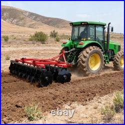 5 FT Notched Disc Harrow Plow 3 Point Cat 1 For Kubota John Deere Tractors
