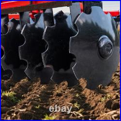 5 FT Notched Disc Harrow Plow 3 Point Cat 1 For Kubota John Deere Tractors