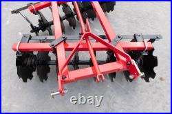 5 FT Notched Disc Harrow Plow 3 Point Cat 1 For Kubota John Deere Tractors