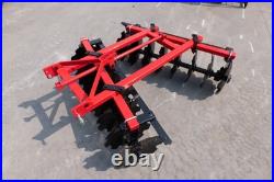 5 FT Notched Disc Harrow Plow 3 Point Cat 1 For Kubota John Deere Tractors