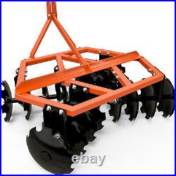 5 FT Notched Disc Harrow Plow For Cat 0 &Cat 1 Fit For Kubota John Deere Tractor