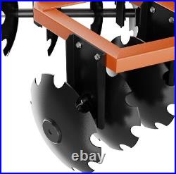 5 FT Notched Disc Harrow Plow For Cat 0 &Cat 1 Fit For Kubota John Deere Tractor