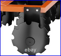 5 FT Notched Disc Harrow Plow For Cat 0 &Cat 1 Fit For Kubota John Deere Tractor