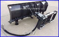 84 CID HD SNOW PLOW ATTACHMENT Hydraulic Angle Blade Bobcat Skid Steer Loader